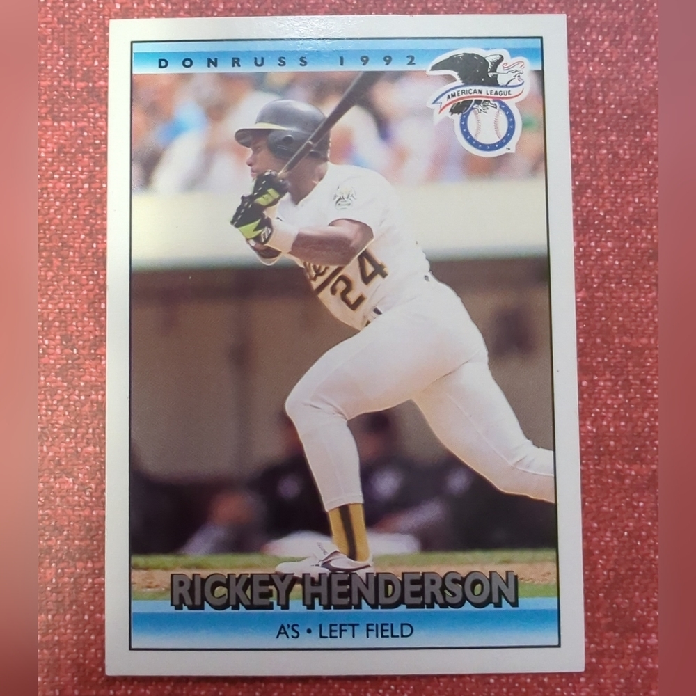 1992 Donruss All-Star Rickey Henderson Oakland Athletics Error Baseball Card #30